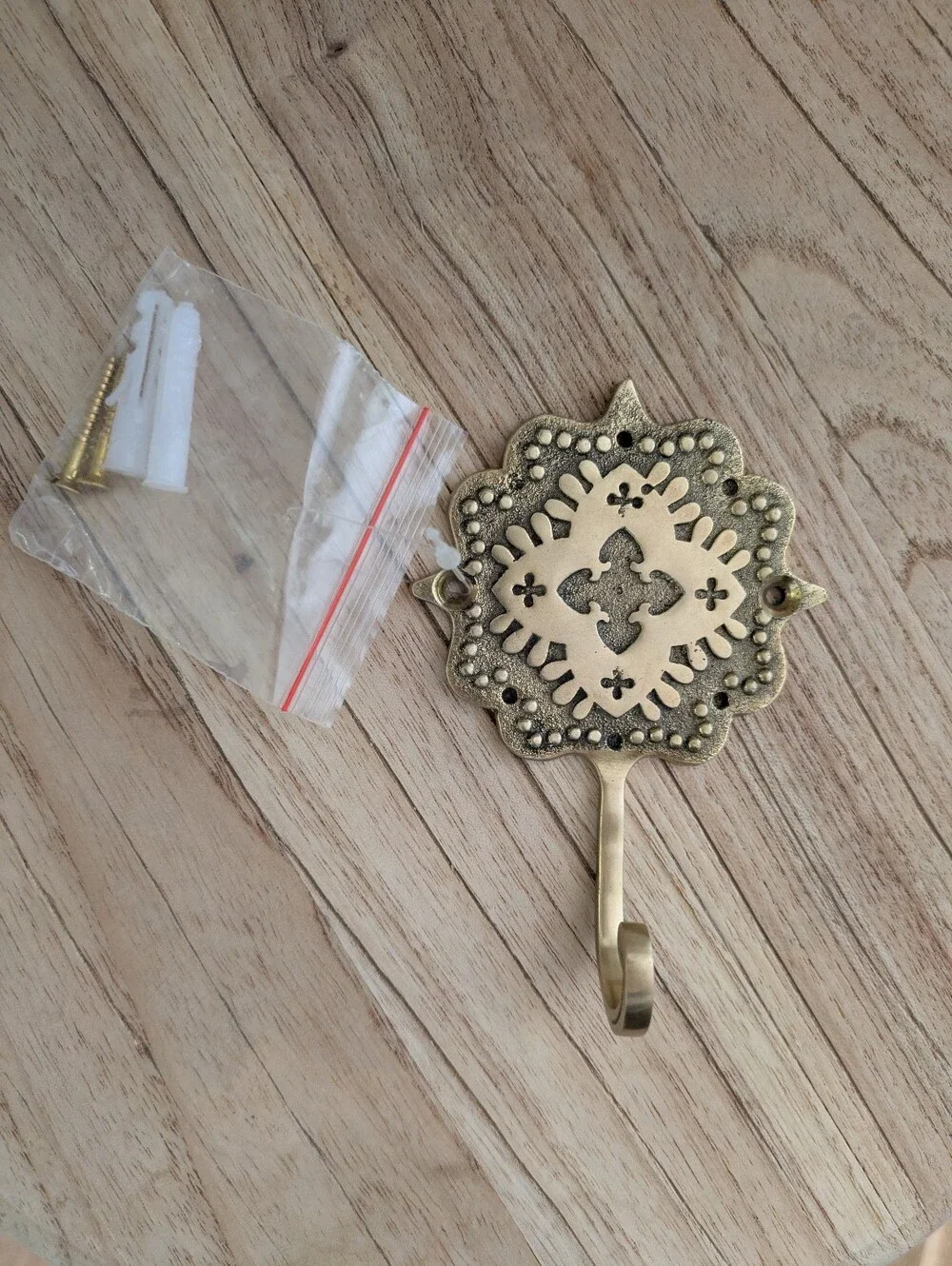 NWT Anthropologie Antique Brass Decorative Wall Hook - Brass Finish